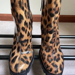 SCHUTZ Women Nandy Patent Leather Platform Boots NEW NWOB